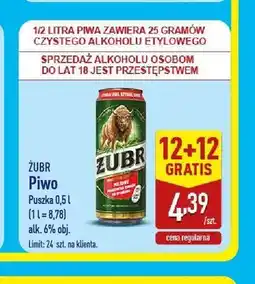 ALDI Piwo Żubr oferta