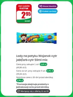 Dino Lody na patyku Wojanek cytryna jabłko oferta