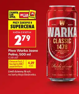 Biedronka Piwo Warka oferta
