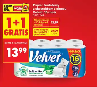 Biedronka Papier toaletowy Velvet oferta