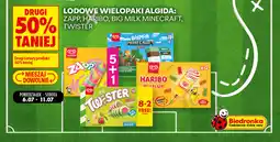 Biedronka Lodowe wielopaki Algida: Zapp, Haribo, Big Milk Minecraft, Twister oferta