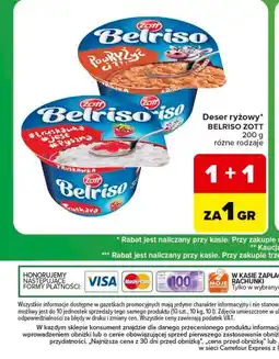 Carrefour Express Deser ryżowy Belriso Zott oferta