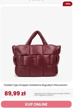 Renee Torebka typu shopper ozdobiona wypukłym pikowaniem Renee oferta