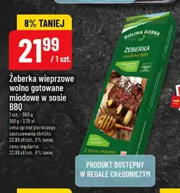 Polomarket Żeberka wieprzowe wolno gotowane miodowe w sosie BBQ Dolina Dobra oferta