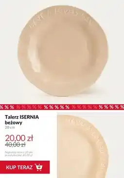 Homla Talerz ISERNIA beżowy 20 cm oferta
