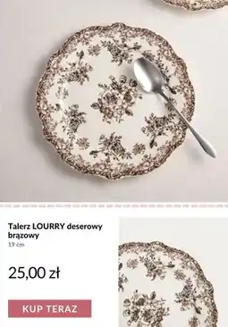 Homla Talerz deserowy LOURRY brązowy 19 cm oferta
