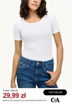 C&A T-shirt slim fit C&A oferta