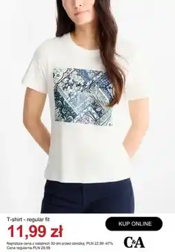 C&A T-shirt regular fit C&A oferta