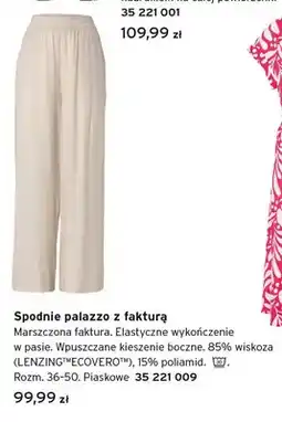 Tchibo Spodnie palazzo z fakturą Tchibo oferta