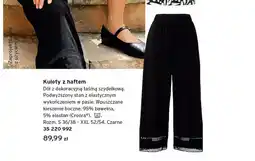 Tchibo Spodnie damskie kuloty z haftem czarne oferta