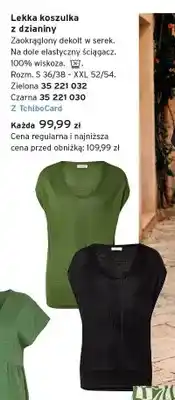 Tchibo Lekka koszulka z dzianiny Tchibo zielona oferta