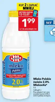 Lewiatan Mleko Polskie świeże 2,0% Mlekovita oferta