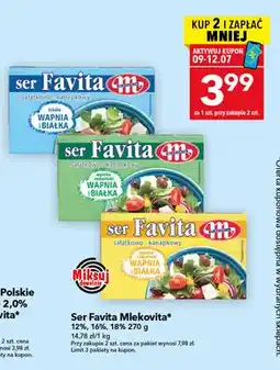 Lewiatan Ser sałatkowo-kanapkowy Favita 12% Mlekovita oferta