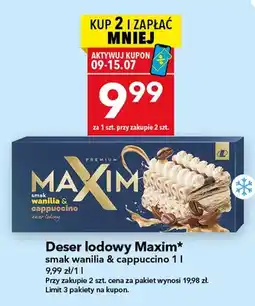 Lewiatan Deser lodowy Maxim smak wanilia & cappuccino oferta