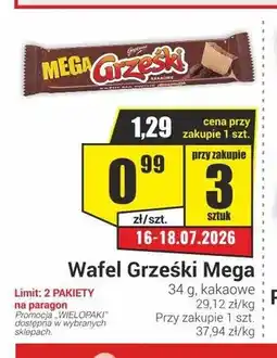 Delikatesy Sezam Wafel Grześki Mega kakaowy oferta