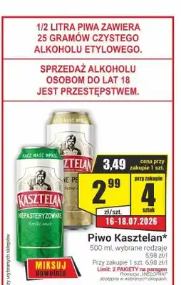Delikatesy Sezam Piwo Kasztelan Jasne Pełne oferta