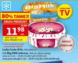 Auchan Lody Carte d'Or, lub Big Milk Intense oferta