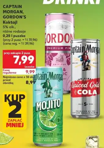 Kaufland CAPTAIN MORGAN, GORDON'S Koktajl oferta