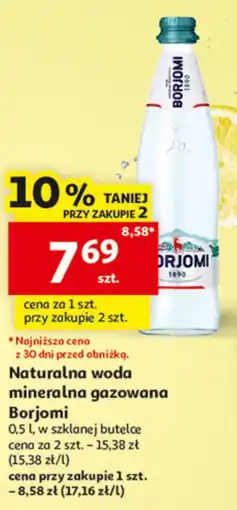 Auchan Naturalna woda mineralna gazowana Borjomi oferta