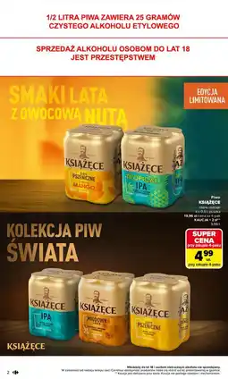 Carrefour Market Piwo Książęce różne rodzaje oferta