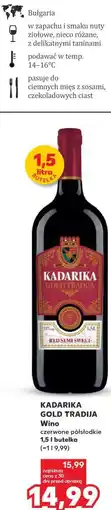 Kaufland KADARIKA GOLD TRADIJA Wino czerwone półsłodkie oferta