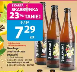 Auchan Piwo lager bezalkoholowe Sulewski oferta