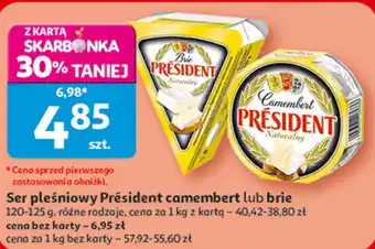 Auchan Ser pleśniowy Président camembert lub brie oferta