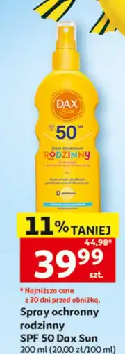 Auchan Spray ochronny rodzinny SPF 50 Dax Sun oferta