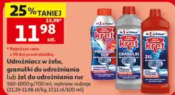 Auchan Udrożniacz w żelu, granulki do udrożniania lub żel do udrożniania rur oferta