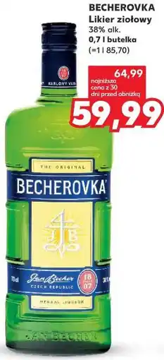 Kaufland Becherovka Likier ziołowy oferta