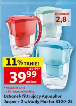 Auchan Dzbanek filtrujący Aquaphor Jasper + 2 wkłady Maxfor B100-25 oferta