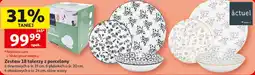 Auchan Zestaw 18 talerzy z porcelany oferta