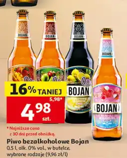 Auchan Piwo bezalkoholowe Bojan oferta