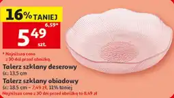 Auchan Talerz szklany deserowy oferta