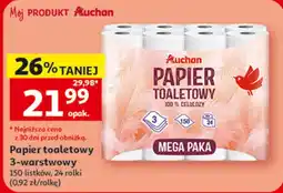 Auchan Papier toaletowy 3-warstwowy oferta