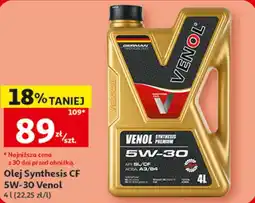 Auchan Olej Synthesis CF 5W-30 Venol oferta