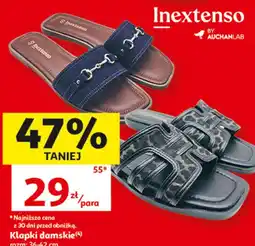 Auchan Inextenso Klapki damskie oferta