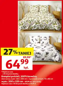 Auchan Komplet pościeli, 100% bawełny oferta