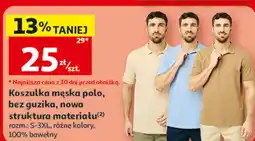 Auchan Inextenso Koszulka męska polo bez guzika oferta