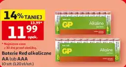 Auchan Baterie Red alkaliczne AA lub AAA GP oferta
