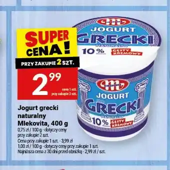 Twój Market Jogurt grecki naturalny Mlekovita oferta