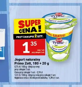 Twój Market Jogurt naturalny Primo Zott oferta