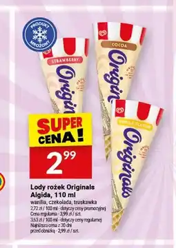 Twój Market Lody rożek Originals Algida wanilia oferta