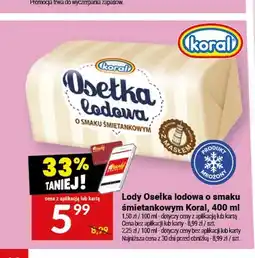 Twój Market Lody Osełka lodowa o smaku śmietankowym Koral oferta