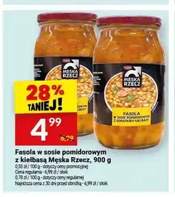 Twój Market Fasola w sosie pomidorowym z kiełbasą Męska Rzecz oferta
