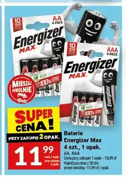 Twój Market Baterie Energizer Max AA 4-pak oferta
