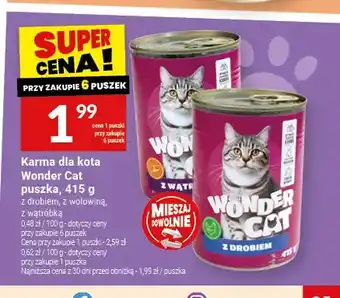 Twój Market Karma dla kota Wonder Cat puszka z wołowiną oferta