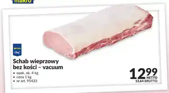 Makro Schab wieprzowy bez kości - vacuum METRO Chef oferta