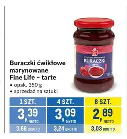 Makro Buraczki ćwikłowe marynowane Fine Life tarte oferta