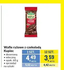 Makro Wafle ryżowe z czekoladą deserową Kupiec oferta